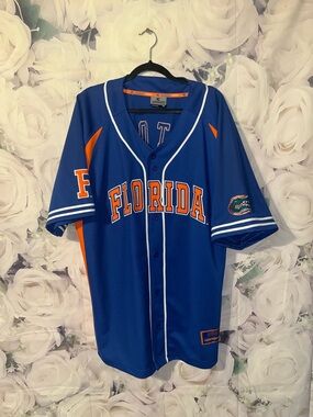 VINTAGE COLOSSEUM UNIVERSITY OF FLORIDA GATORS BASEBALL JERSEY SIZE XL NCAA